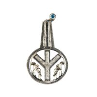Silver Pendant with Jaw Harp Design